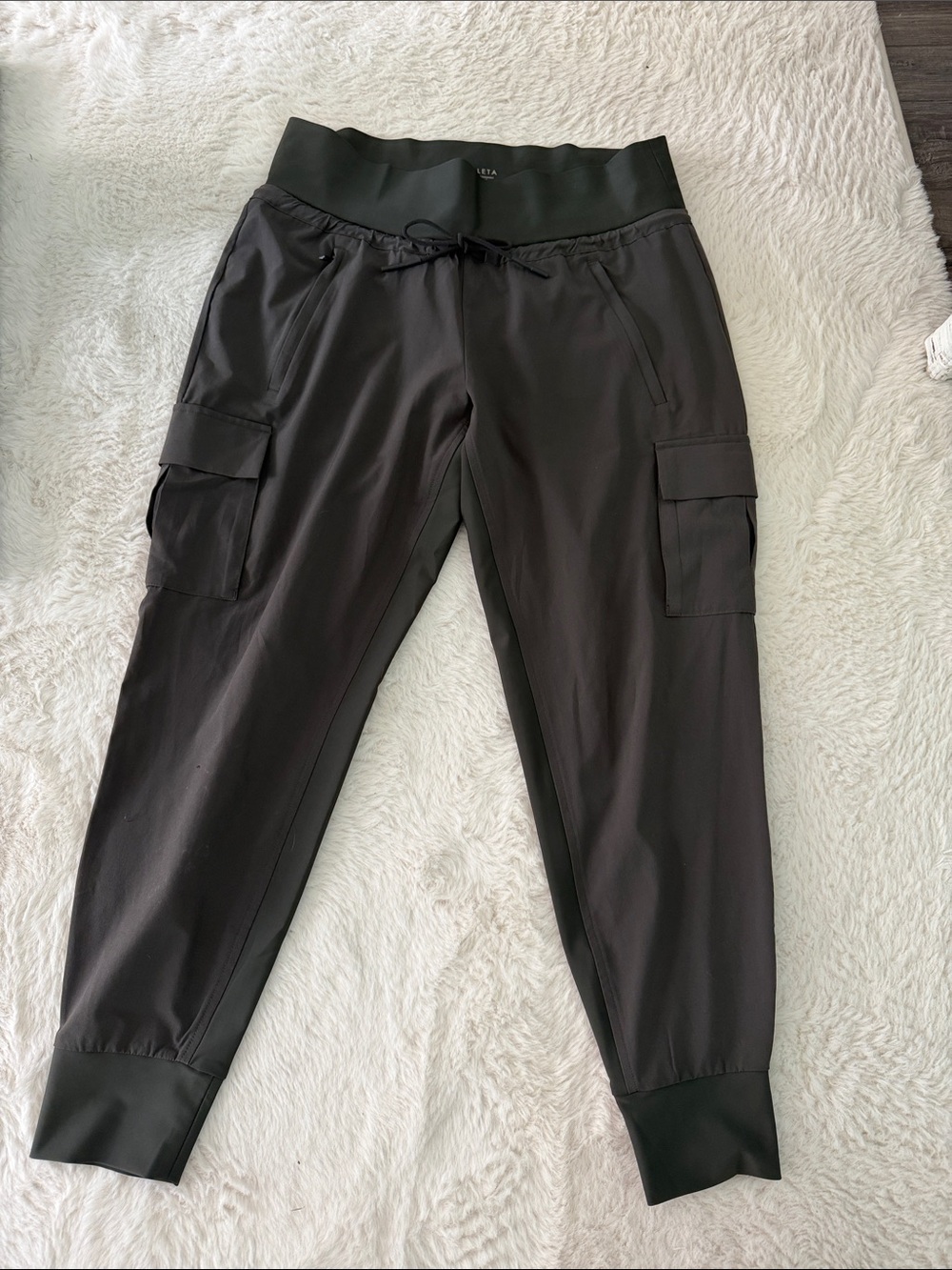 Athleta Grey Cargo Jogger Track Pants